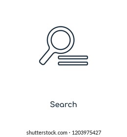 Search concept line icon. Linear Search concept outline symbol design. This simple element illustration can be used for web and mobile UI/UX.