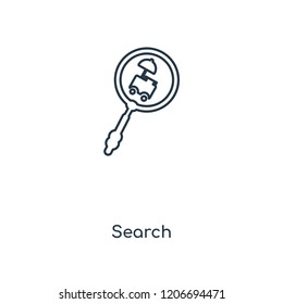 Search concept line icon. Linear Search concept outline symbol design. This simple element illustration can be used for web and mobile UI/UX.