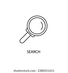 search concept line icon. Simple element illustration.search concept outline symbol design.