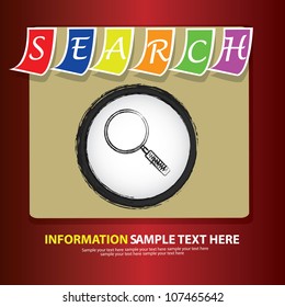 Search concept on paper,Vector