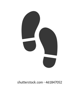 Search concept represented by foootprint icon. Isolated and flat illustration