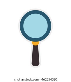 Search concept represented by lupe icon. Isolated and flat illustration