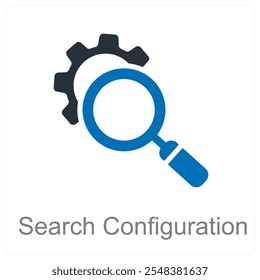 Search Configuration and settings icon concept