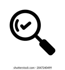 Buscar confirmar icono.view,check (ilustración vectorial)