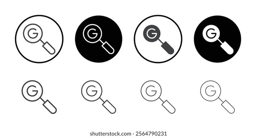 Search Console magnifying glass icon simple vector symbol