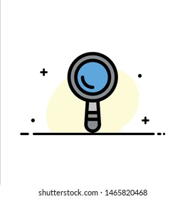 Search, Construction, Building  Business Flat Line Filled Icon Vector Banner Template. Vector Icon Template background