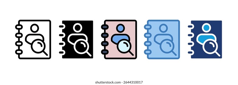 Search Contact Icon Element For Design