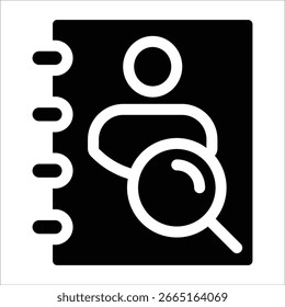 Elemento de icono de contacto de Búsqueda para diseño