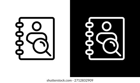 Contacto de Búsqueda con diseño de conjunto de iconos