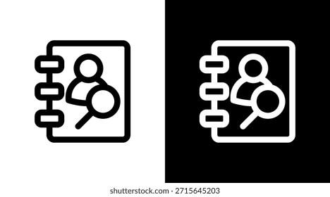 Search Contact With Icon Set Design