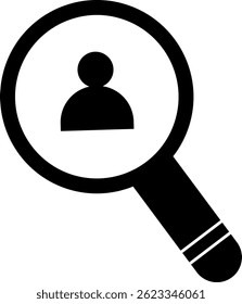 Search contact icon vector make with illustrator