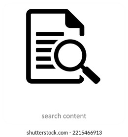 buscar contenido y encontrar el concepto de icono