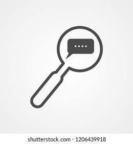 Search conversation vector icon sign symbol