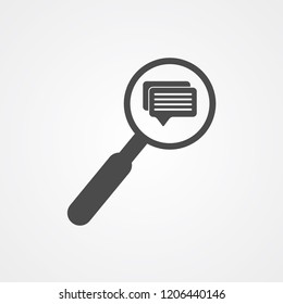 Search conversation vector icon sign symbol