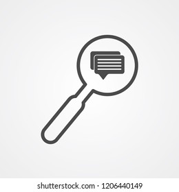 Search conversation vector icon sign symbol