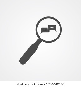 Search conversation vector icon sign symbol