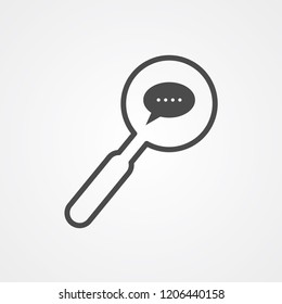Search conversation vector icon sign symbol