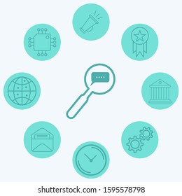 Search conversation vector icon sign symbol