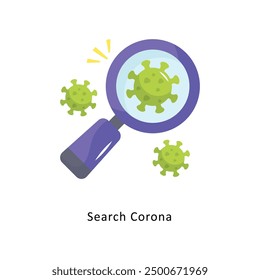 Search Corona Vector Flat Icon Design illustration Symbol on White background EPS 10 File