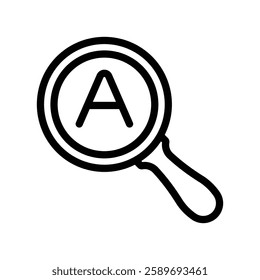 Search course online icon, Line Vector graphics