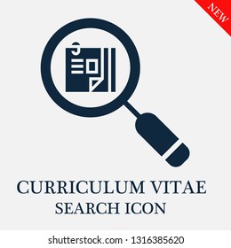 search Curriculum vitae icon. Editable search Curriculum vitae icon for web or mobile.