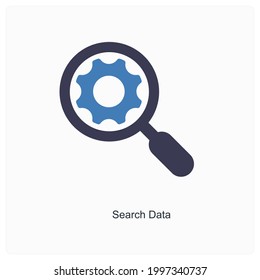Search Data or Database Icon Concept 