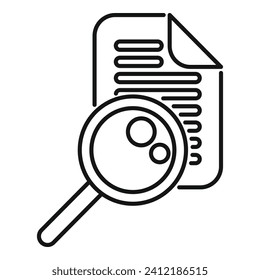 Rahmenvektorgrafik des Datendokuments durchsuchen. Informationshaus. Datenleck