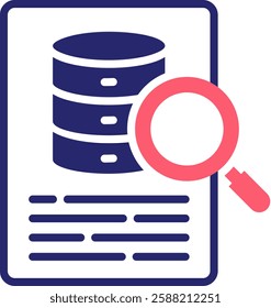 Search Data Icon Fill Vector Illustration