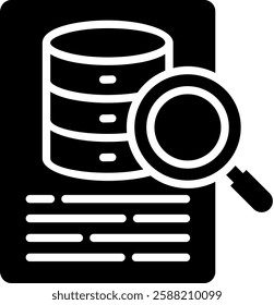 Search Data Icon Glyph Vector Illustration
