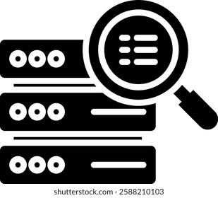 Search Data Icon Glyph Vector Illustration