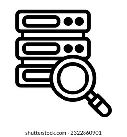 Search data icon in line style, use for website mobile app presentation