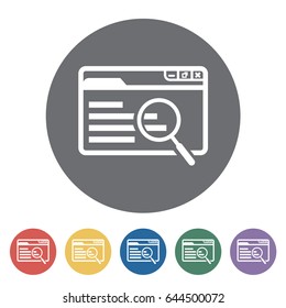 Search data icon. Vector illustration.
