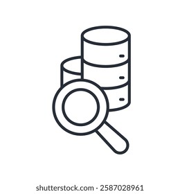 search data icon. vector.Editable stroke.linear style sign for use web design,logo.Symbol illustration.