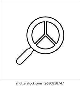 Iconos de datos de búsqueda. Vector de línea simple