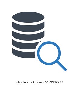 search database glyph color vector icon