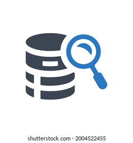 Search database icon. Vector EPS file.