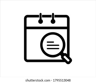 Rahmenbild des Datumssymbols und linearer Vektorgrafik suchen.