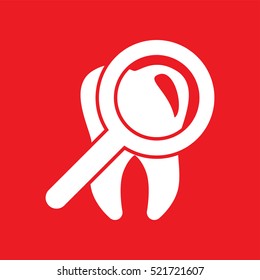 search dent tooth Icon Vector Illustration