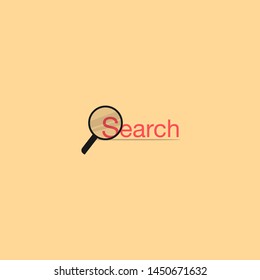 search design logo template - vector image