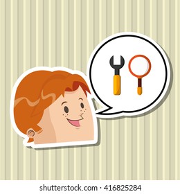 search design. lupe icon. multimedia concept
