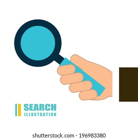 Search design over white background, vector illustration