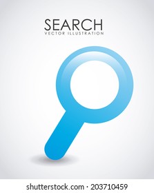 Search design over white background, vector illustration