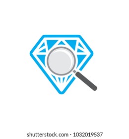 Search Diamond Logo Icon Design