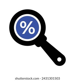 Search Discount Icon, Vector graphics