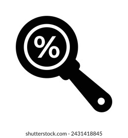 Search Discount Icon, Vector Graphics Illustrations 