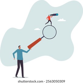 Search and discovery career opportunity, search for new job, find resource or job vacancy, support or career development advice, finding solution,business concept.flat character.