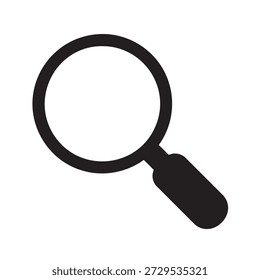 Icono de Vector de Búsqueda y descubrimiento: símbolos de lupa minimalistas para SEO, análisis y navegación por Web