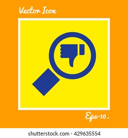 Search & Dislike Icon. Eps-10.