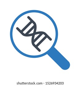 search dna glyph colour vector icon