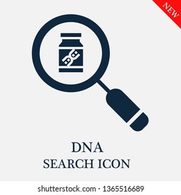 search Dna icon. Editable search Dna icon for web or mobile.